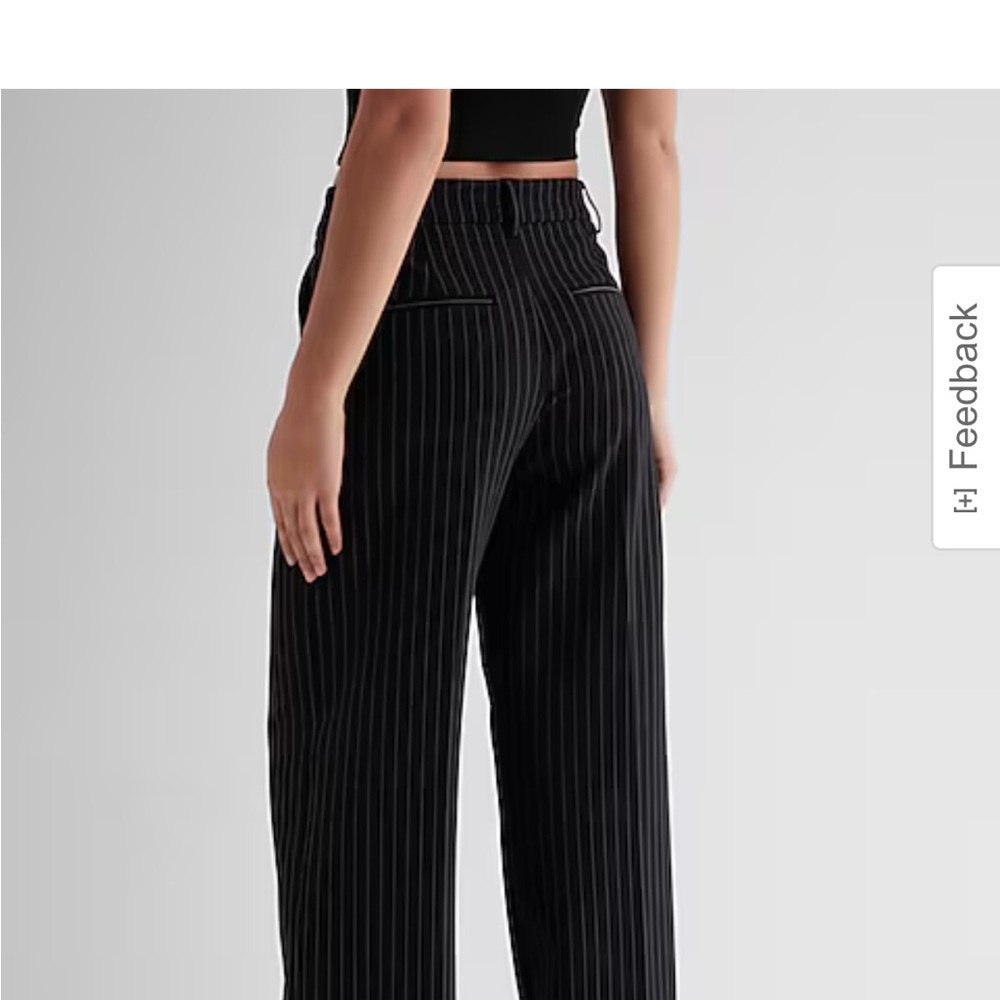 EXPRESS Women's Black Pinstripe Pants